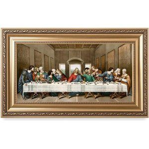 The Last Supper, Leonardo da Vinci Classic 24x12, Framed size: 30x18